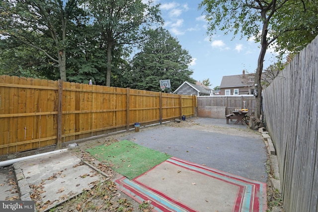 view of yard with a patio area