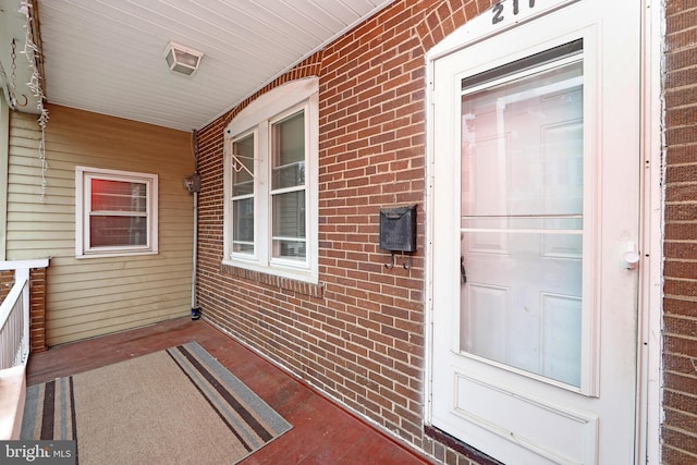 exterior space featuring covered porch