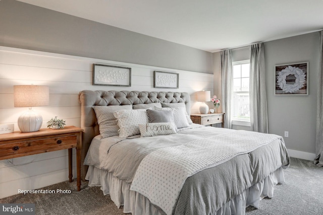 bedroom featuring carpet