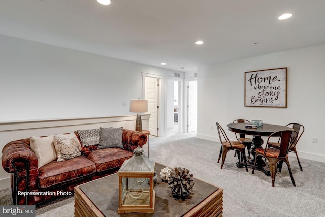 view of carpeted living room