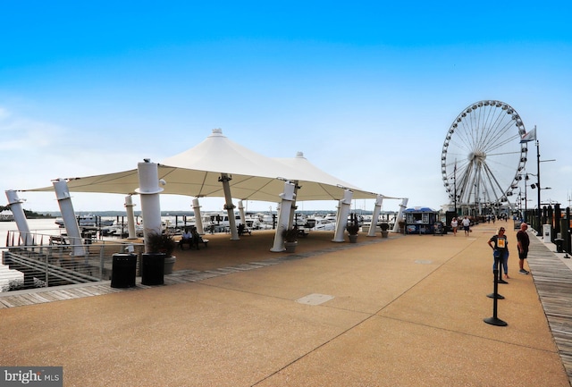 view of community with a gazebo