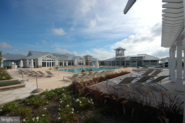 view of pool with a patio