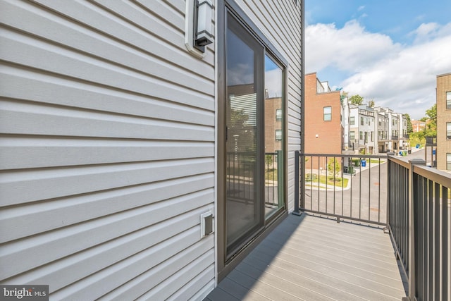 balcony featuring a residential view