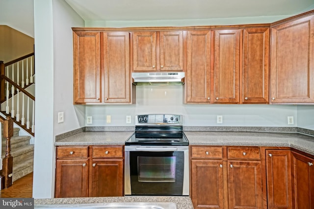 kitchen with electric range