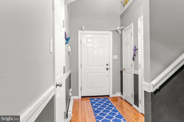 entryway featuring wood-type flooring