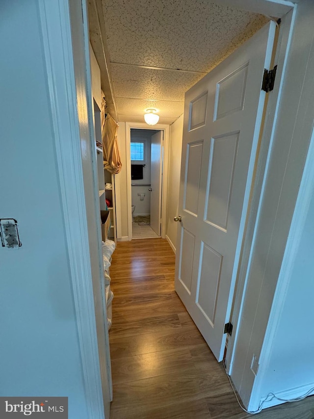 hall featuring hardwood / wood-style floors