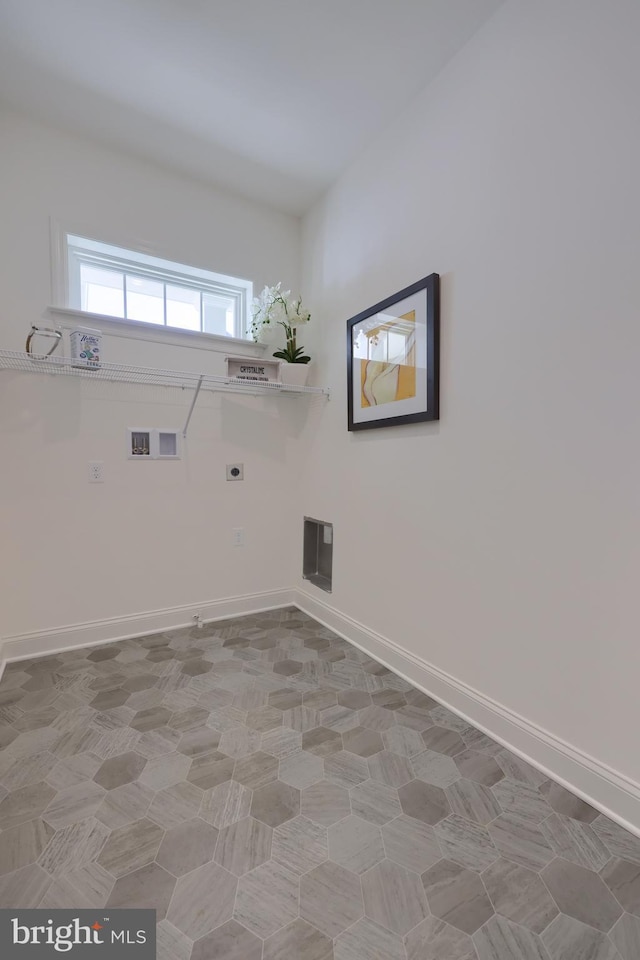 laundry room featuring hookup for a washing machine and electric dryer hookup