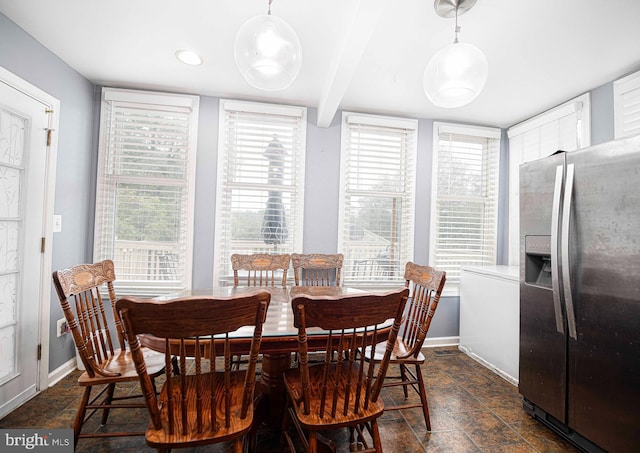 dining area featuring a wealth of natural light