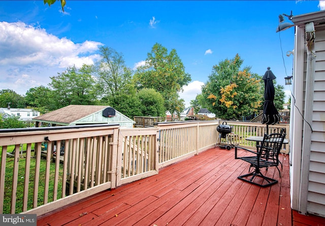 view of wooden terrace