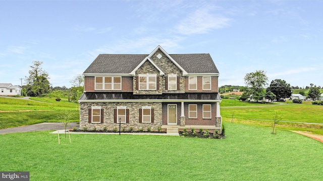 view of front of property with a front yard