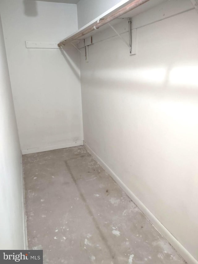 view of walk in closet