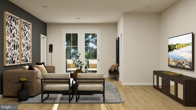 interior space with light wood-type flooring