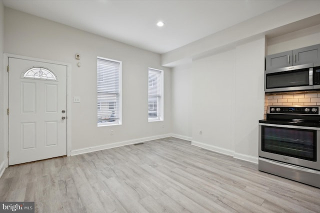 entryway featuring light hardwood / wood-style flooring