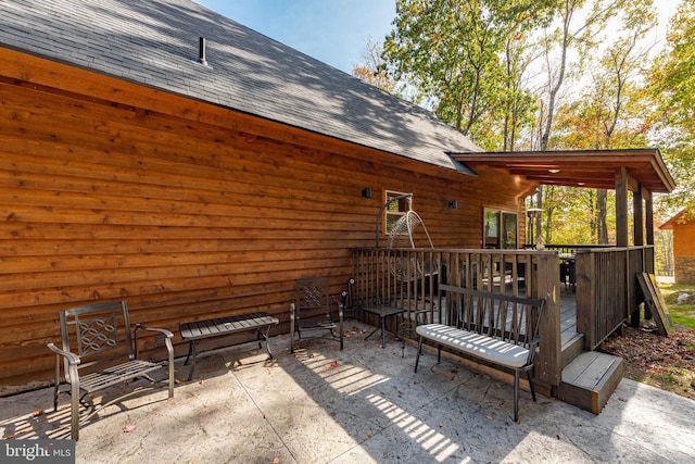 view of patio / terrace featuring a deck