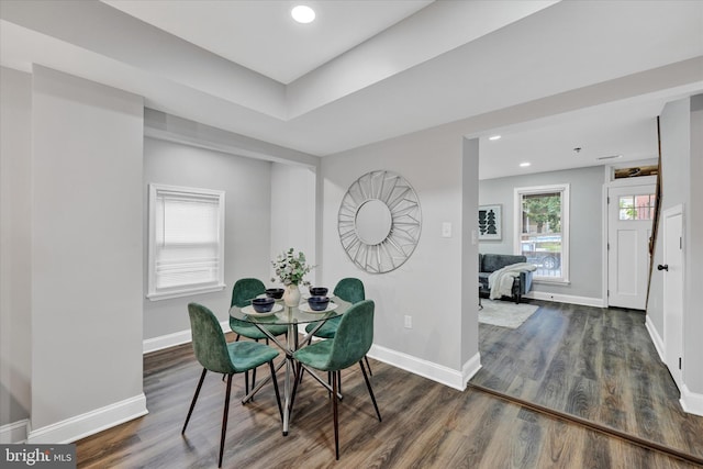 dining room featuring dark hardwood / wood-style floors