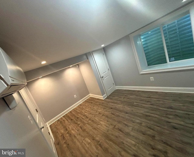 interior space featuring dark hardwood / wood-style floors