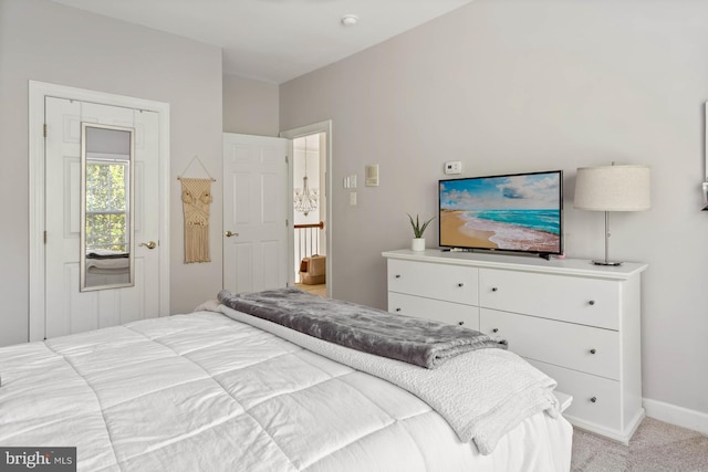 view of carpeted bedroom