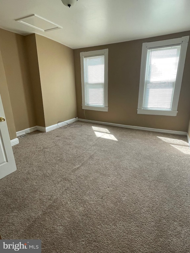 view of carpeted empty room