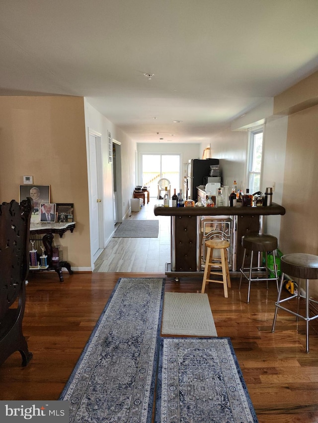 interior space featuring hardwood / wood-style floors