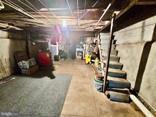 view of basement