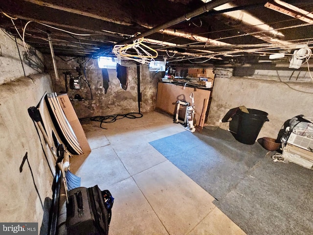 view of basement