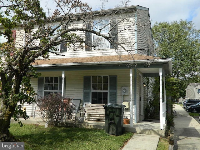 view of front of home with covered porch