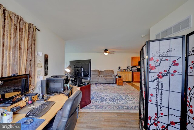 13 Kennison Ln, Dover, DE 19901 - office space featuring light wood finished floors, visible vents, and a ceiling fan