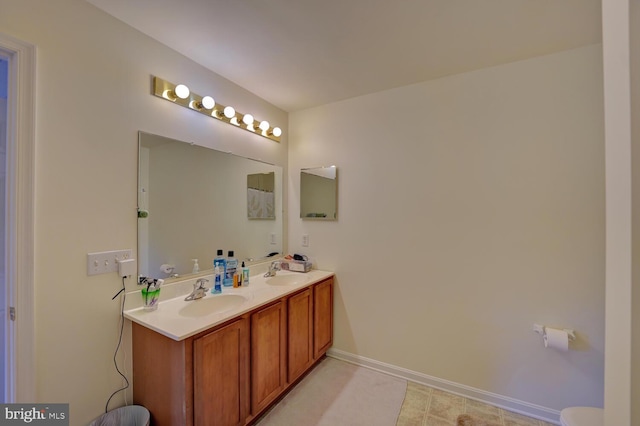 bathroom with vanity