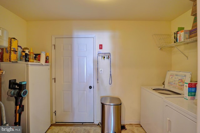 laundry area featuring washer and dryer