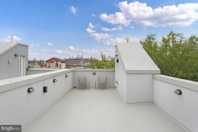 view of patio with a balcony