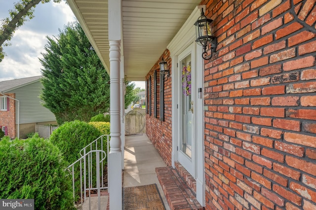 exterior space with a porch