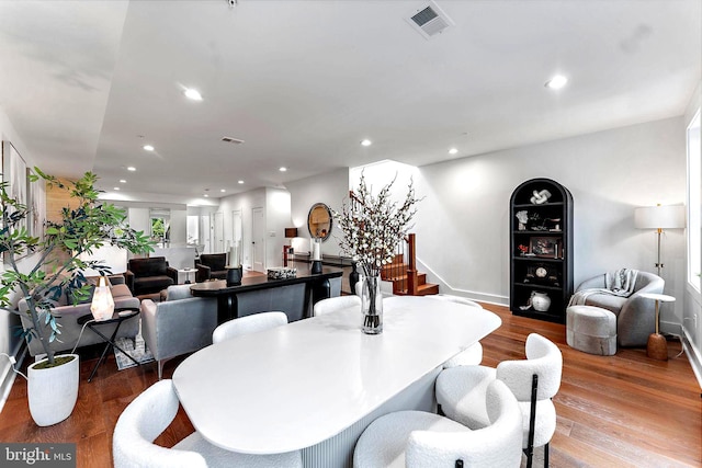 dining room featuring light hardwood / wood-style floors