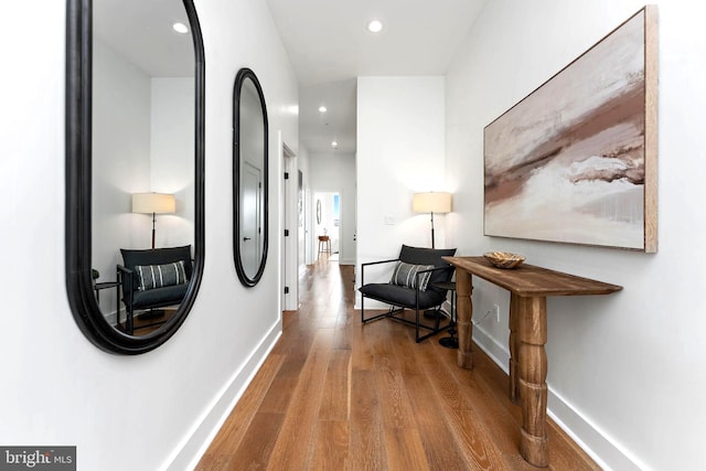 hall featuring hardwood / wood-style floors