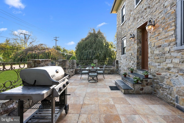 view of patio / terrace with area for grilling