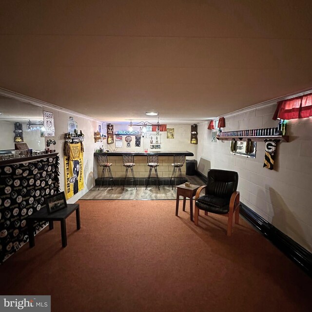 interior space featuring hardwood / wood-style flooring and a fireplace