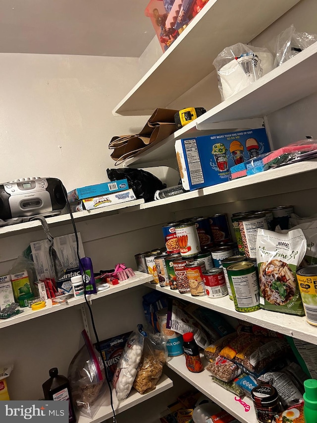 view of pantry