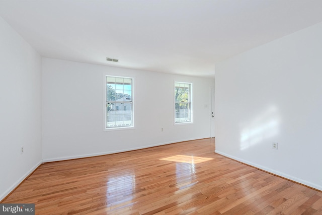 empty room featuring light hardwood / wood-style floors