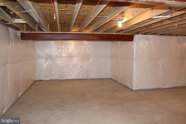 view of basement