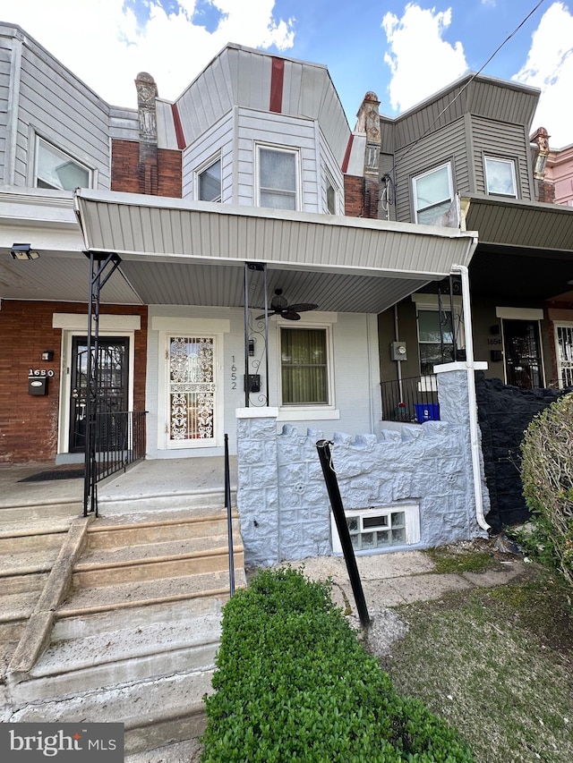 exterior space with covered porch