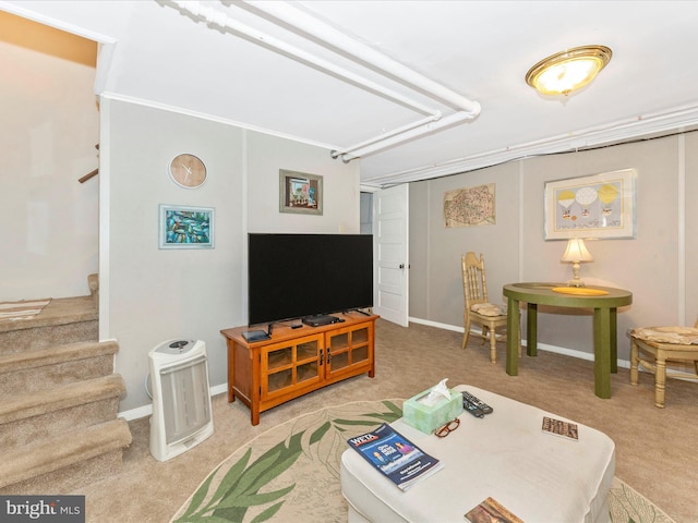 view of carpeted living room