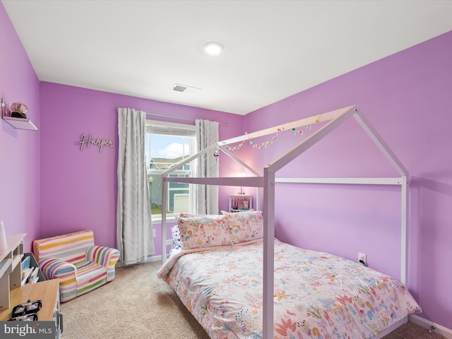 bedroom with carpet floors