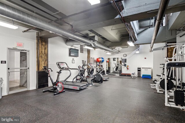 view of exercise room