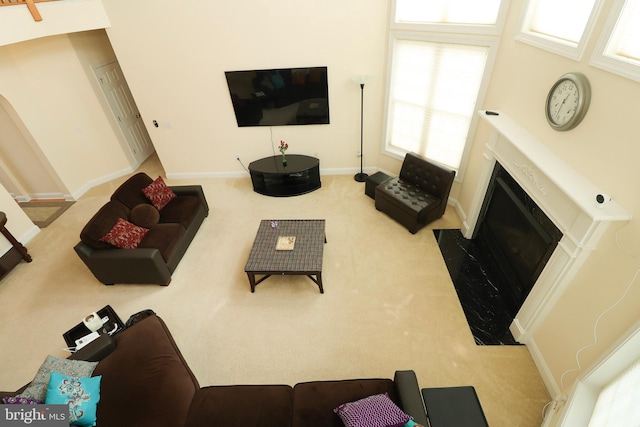 view of carpeted living room