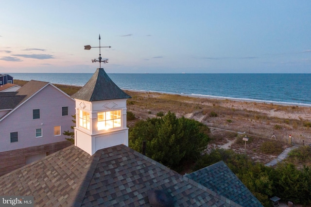 water view featuring a beach view