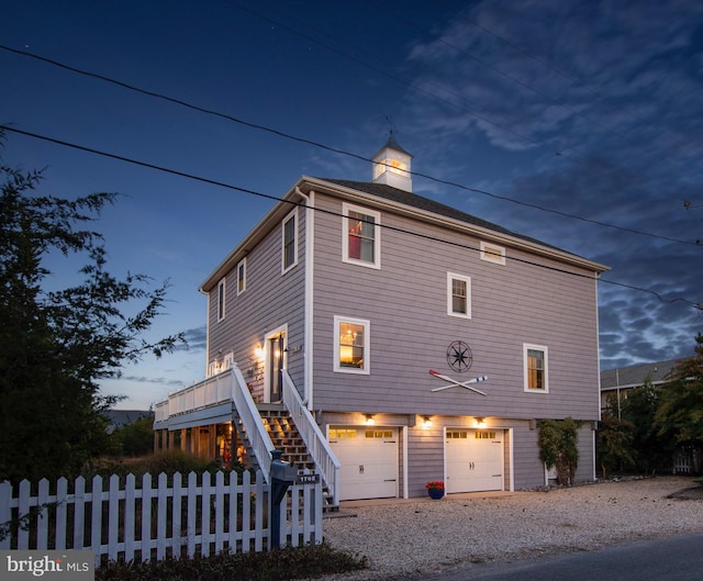 view of front of house featuring a garage