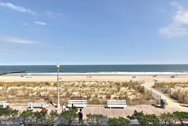 water view with a view of the beach