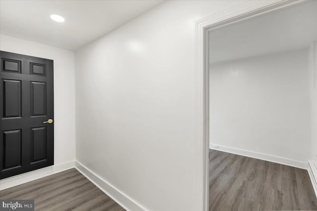 foyer featuring dark hardwood / wood-style floors