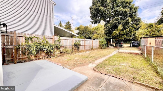 view of yard featuring a patio area