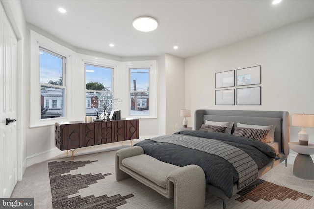 view of carpeted bedroom