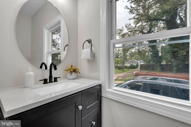 bathroom with vanity